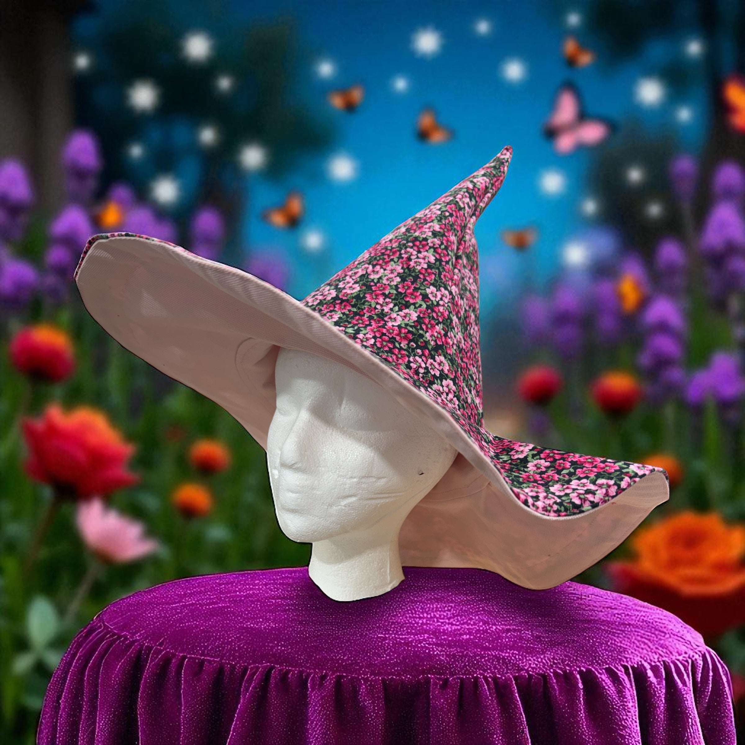Floral Witch or Wizard Hat