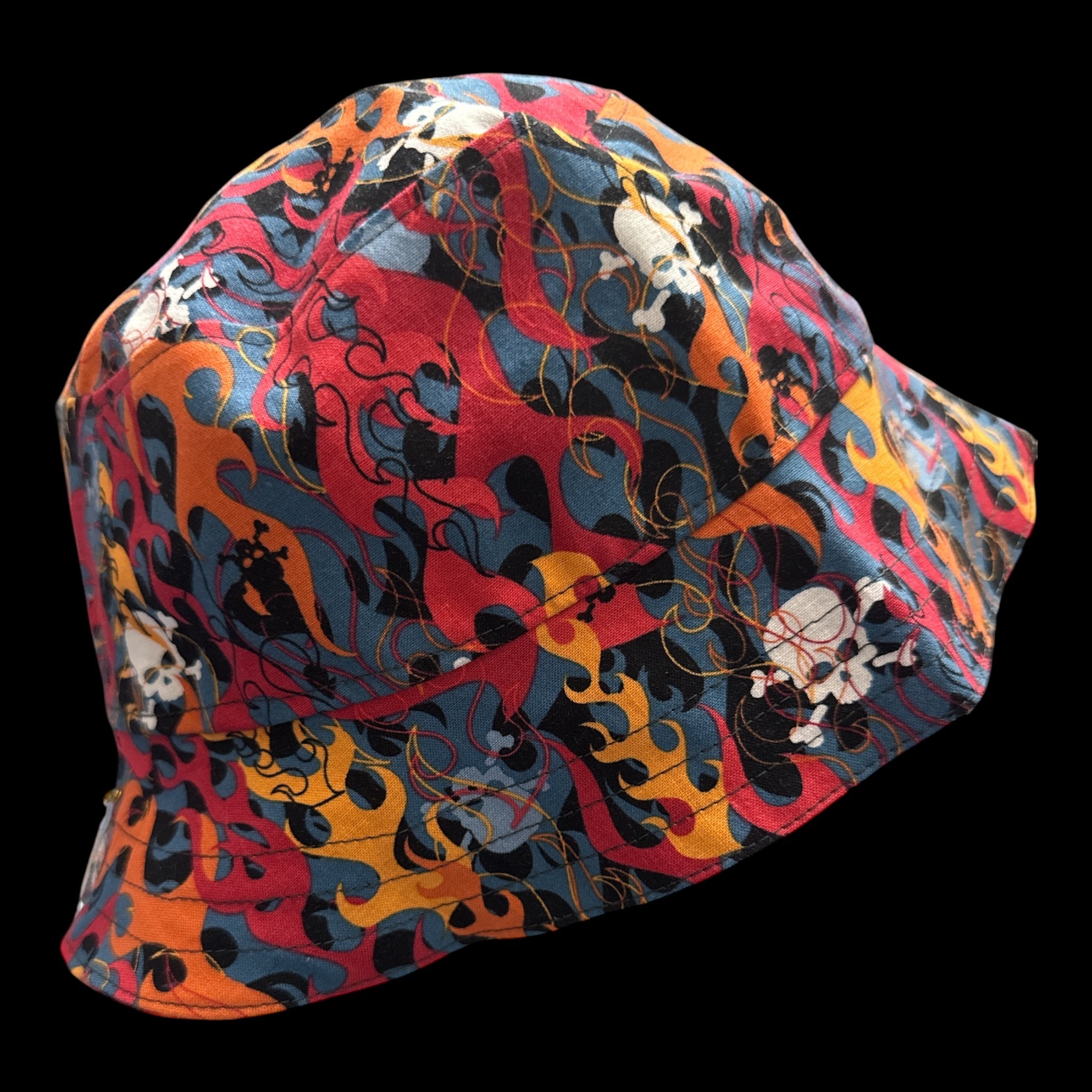 Flames and Skulls Bucket Hat