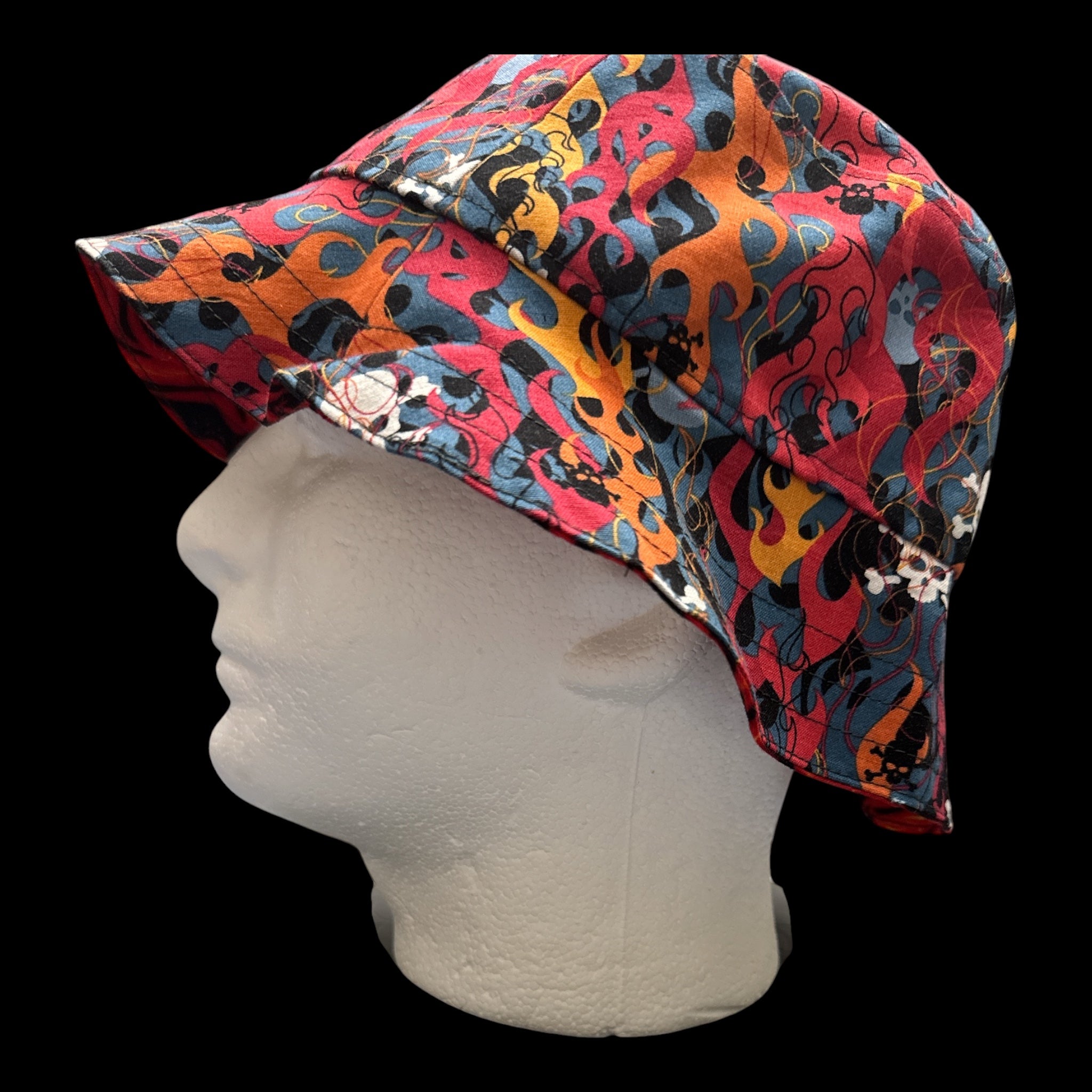 Flames and Skulls Bucket Hat